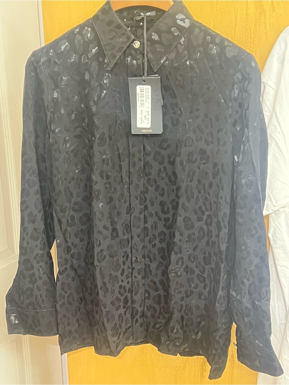 Versace leopard print satin jacquard shirt